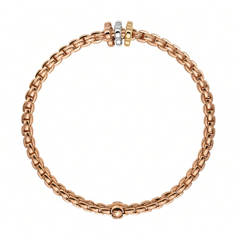 Fope Eka Tiny 18ct Rose Gold Bracelet - XS
