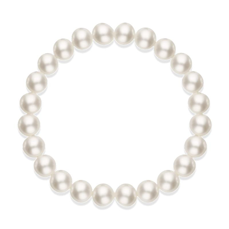 8-8.5mm White Pearl Stretch Bracelet