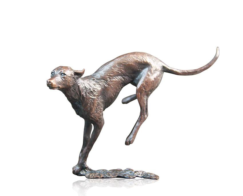 Art In Bronze Running Lurcher Bronze Figurine