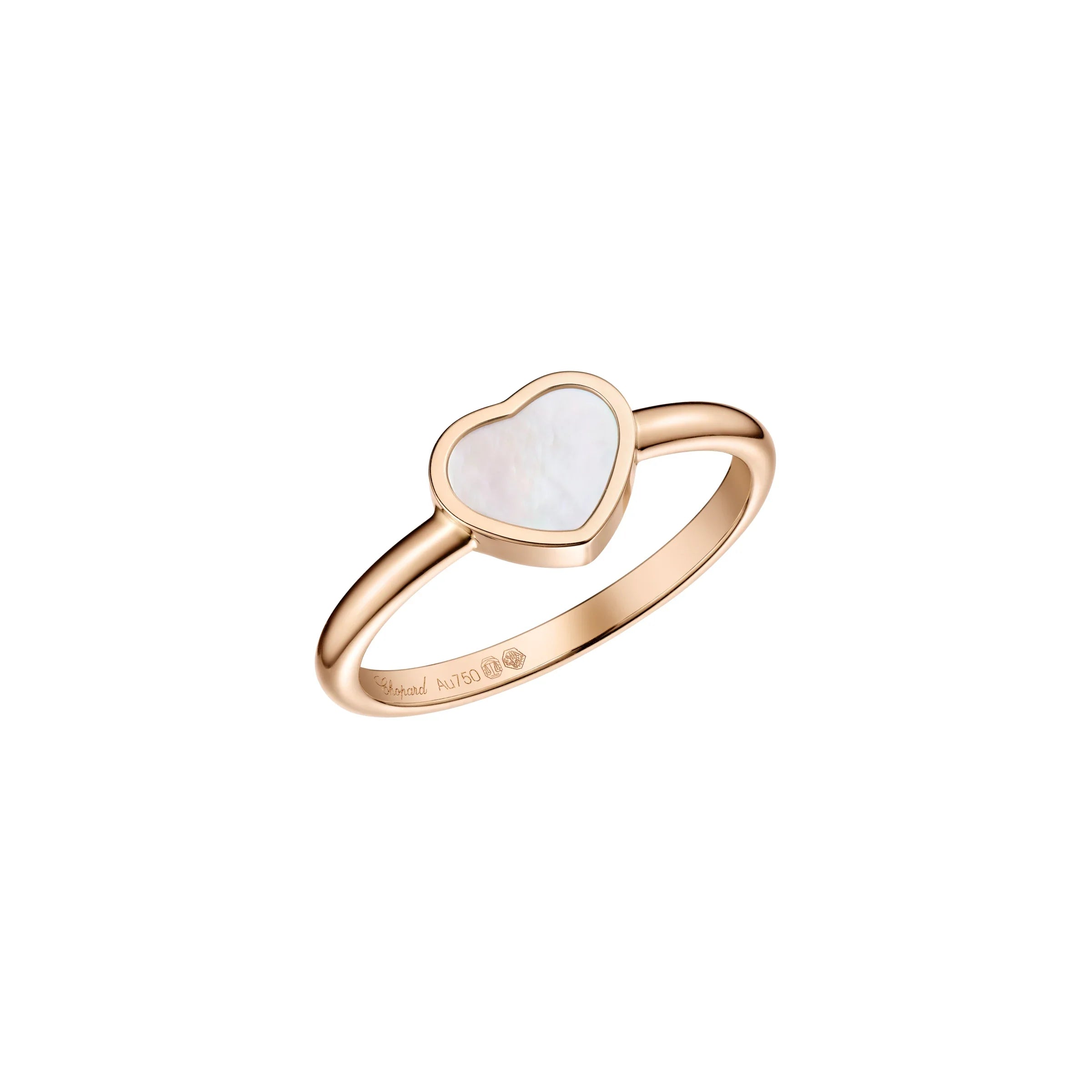 Chopard My Happy Hearts 18ct Rose Gold Mother of Pearl Ring - 51