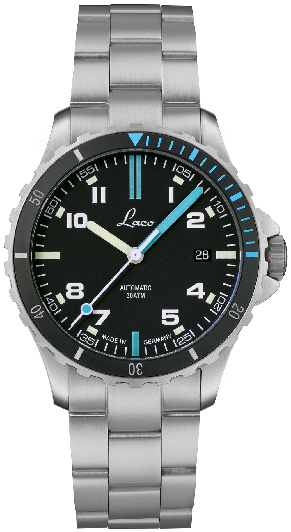 Laco Watch Squad Atlantik 39 Bracelet - Black