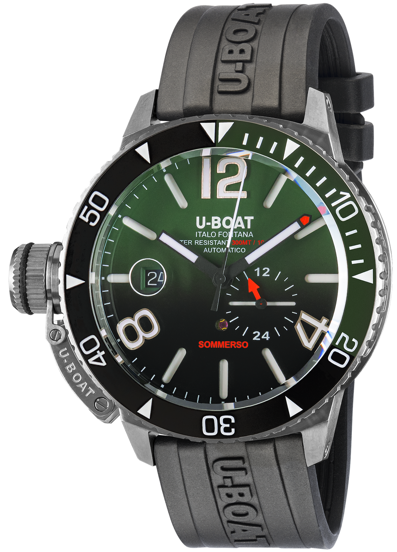 U-Boat Watch Sommerso Ghiera Ceramica Bicolore Quadrante Green