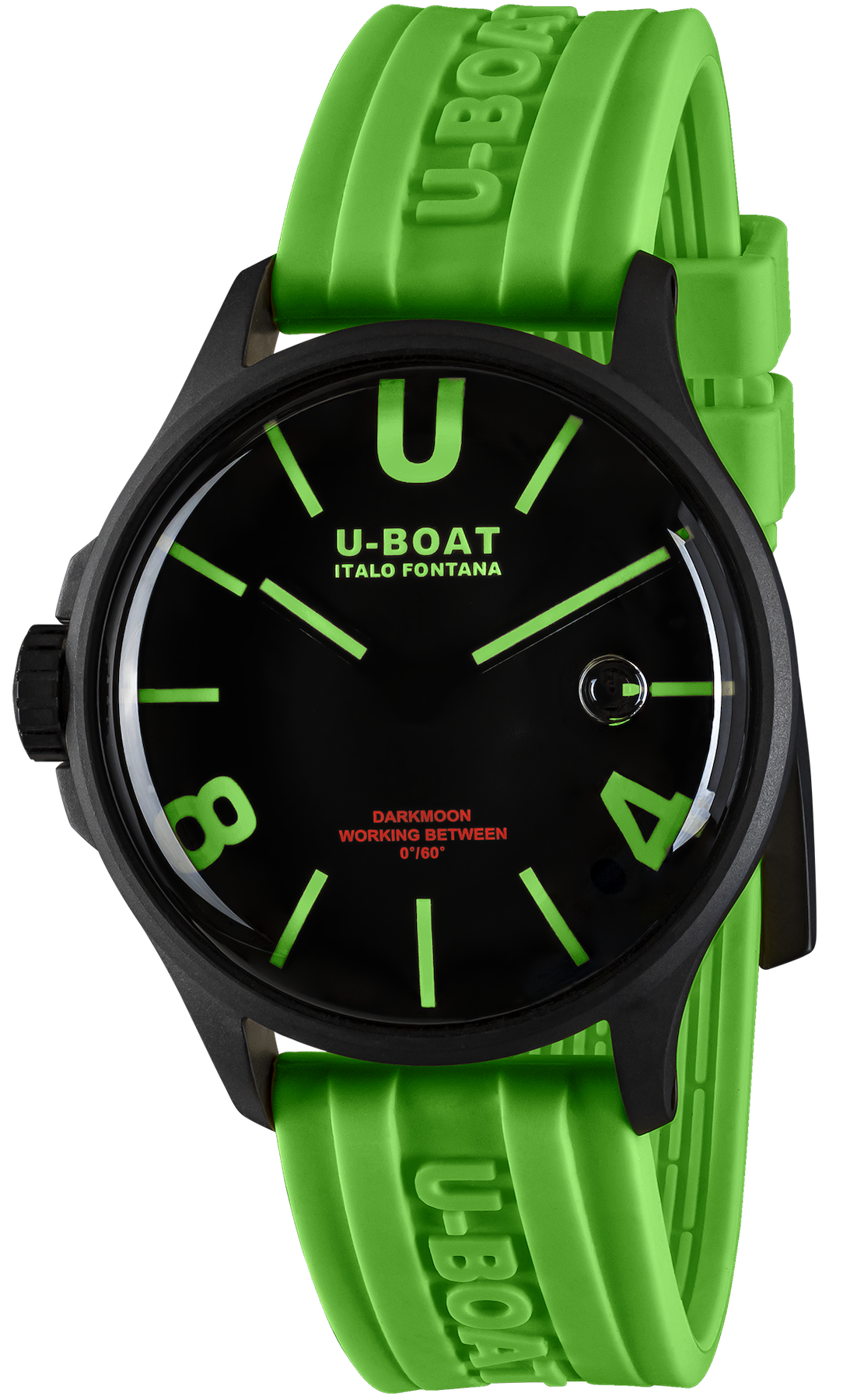 U-Boat Watch Darkmoon 44 Black Green Curve PVD