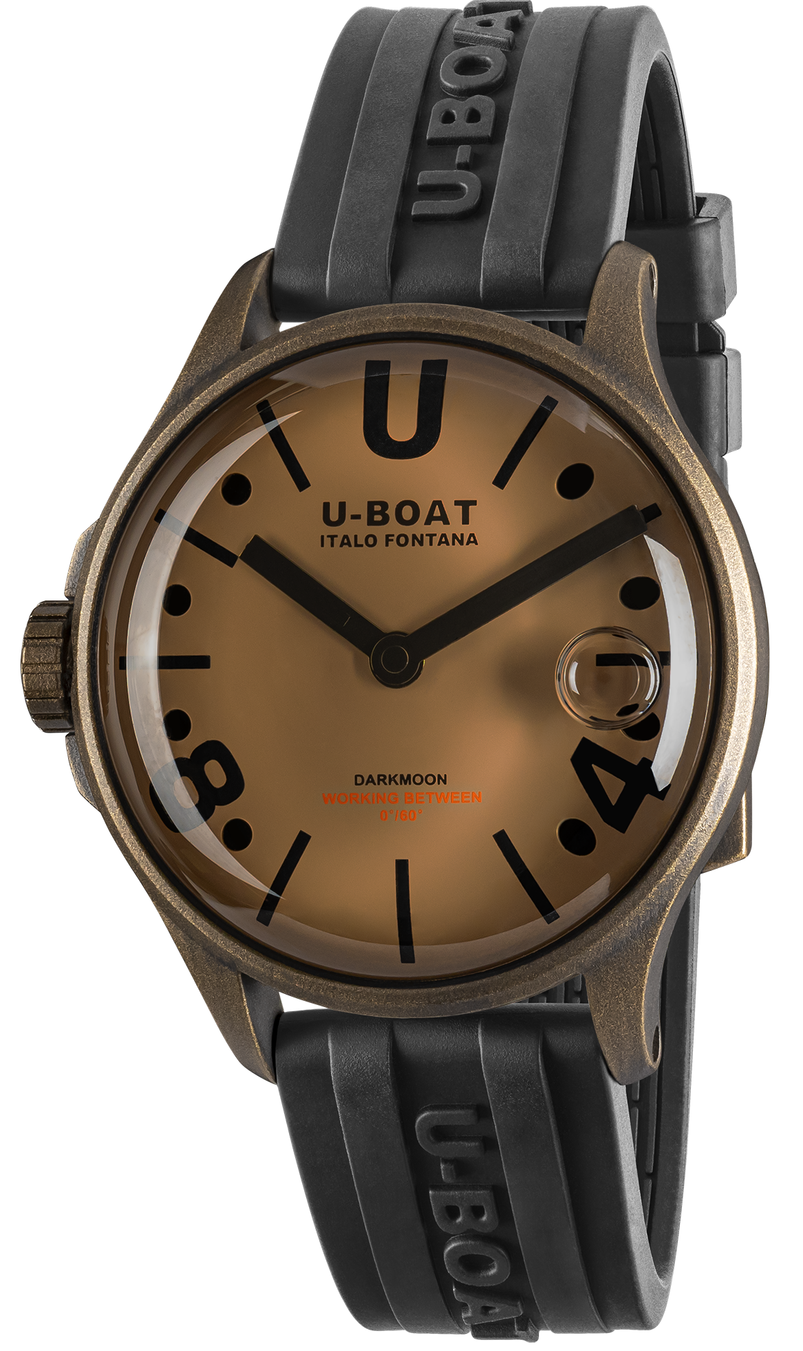 U-Boat Watch Darkmoon 40 Brown Black Curve Vintage