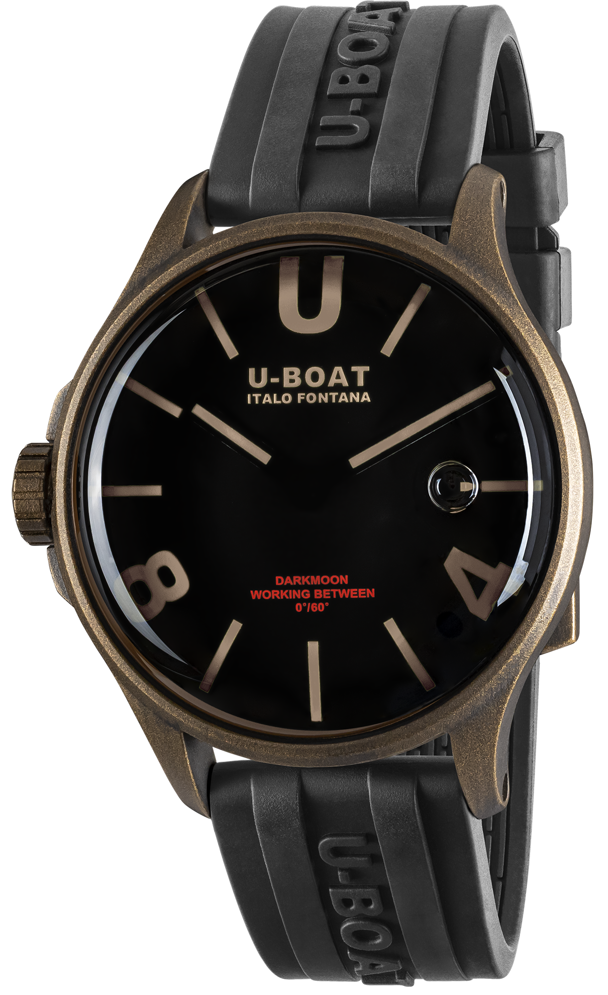 U-Boat Watch Darkmoon 44 Brown Black Curve Vintage