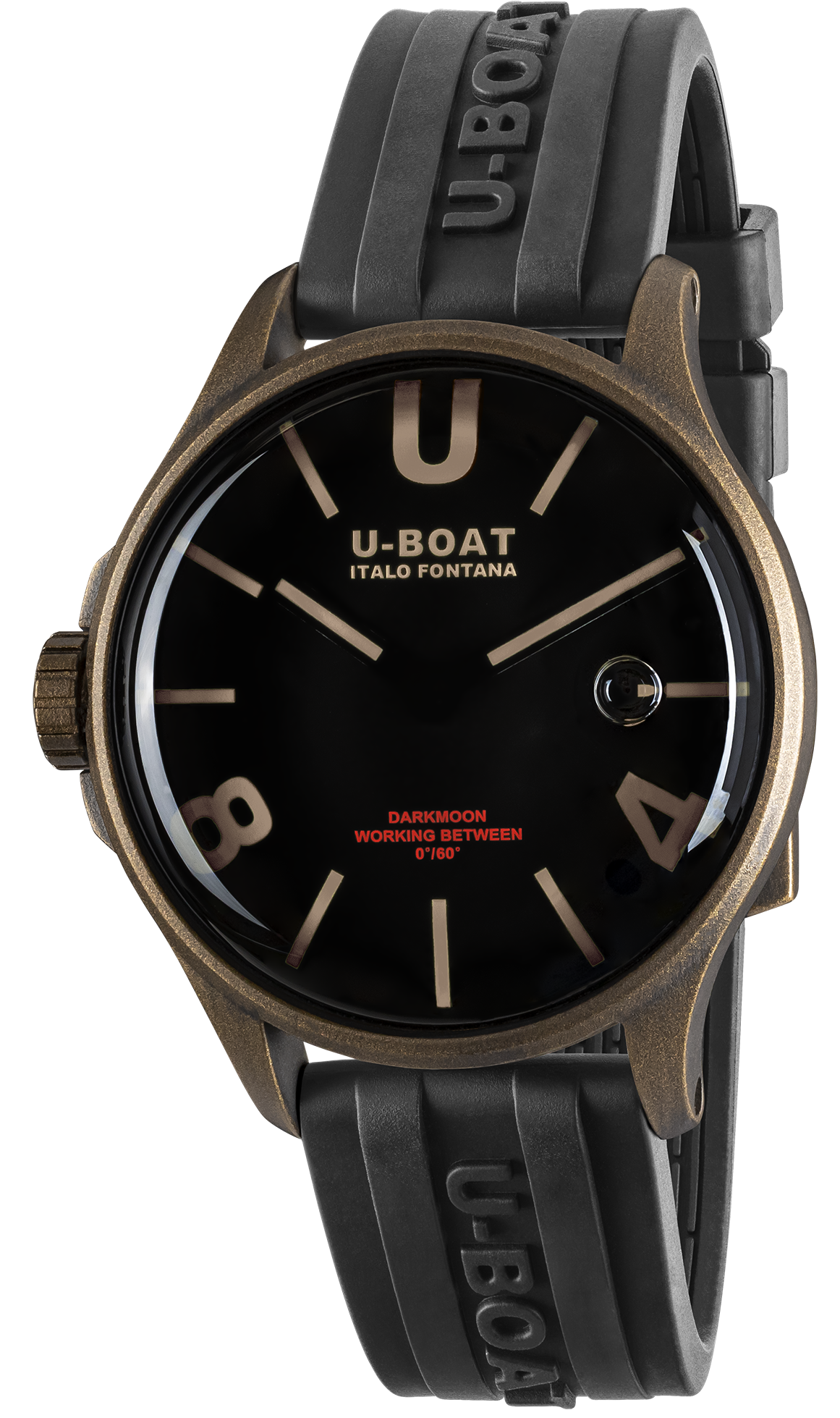 U-Boat Watch Darkmoon 40 Black Brown Curve Vintage