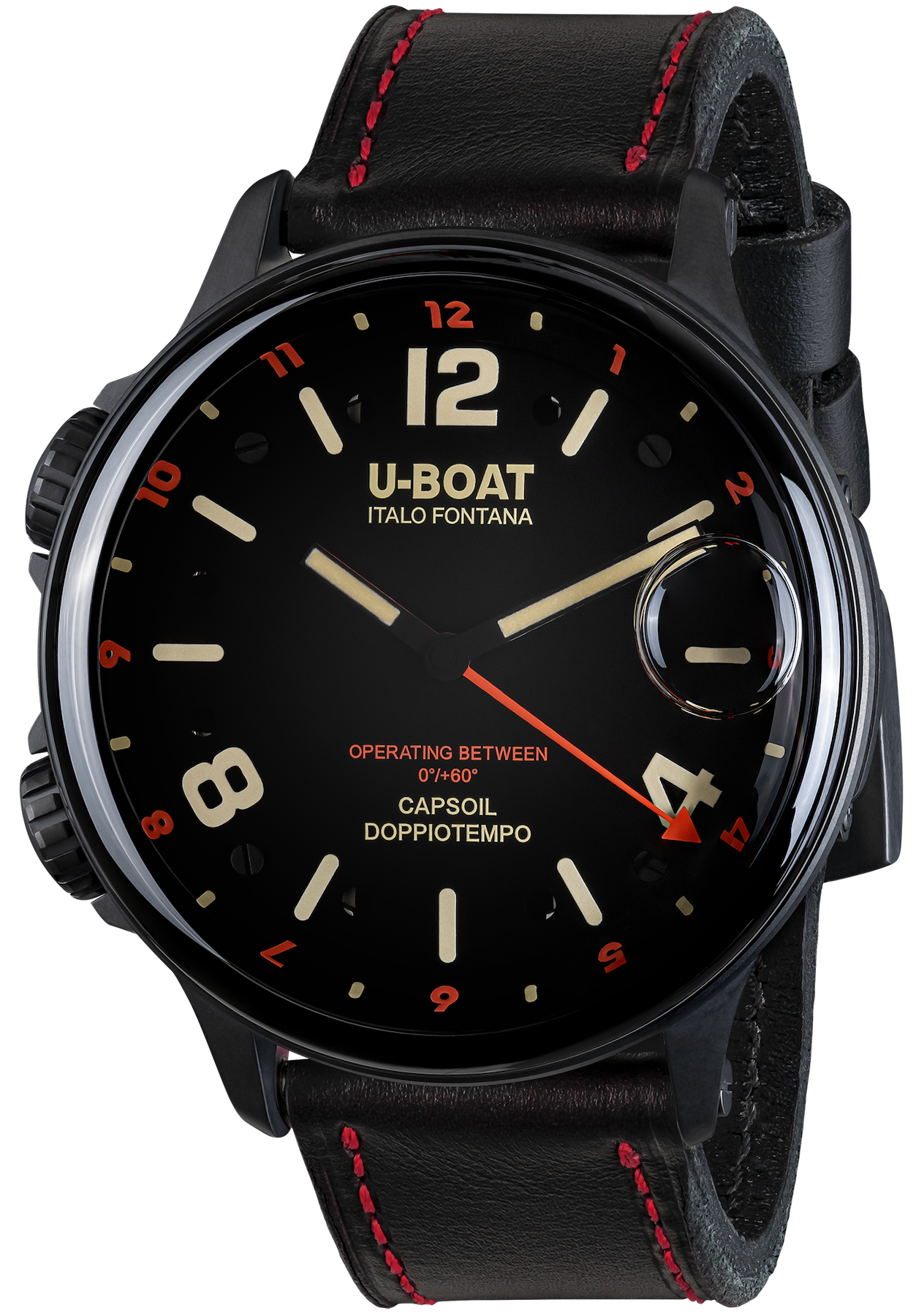 U-Boat Watch Capsoil Doppiotempo 55 Red Rehaut DLC
