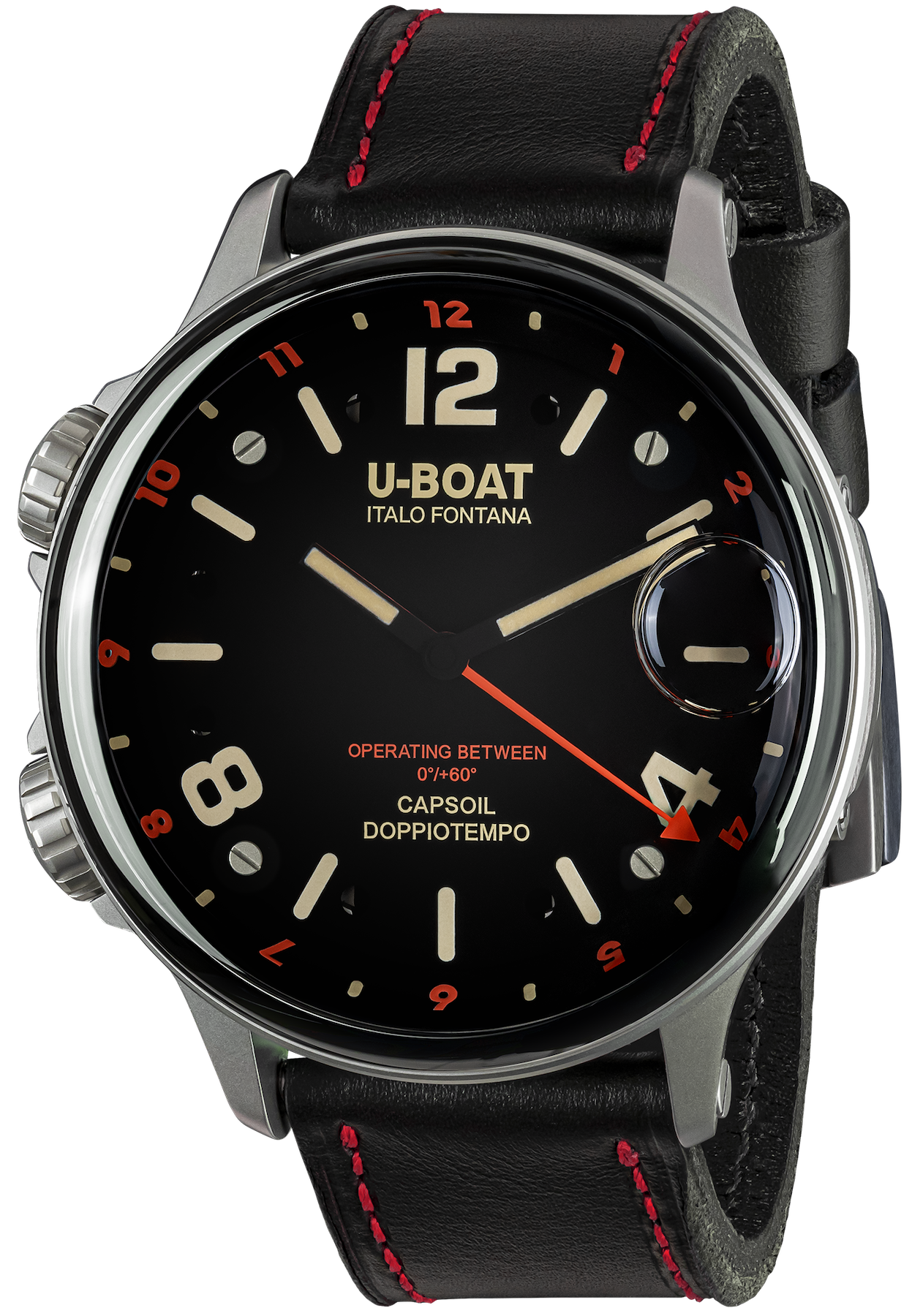 U-Boat Watch Capsoil Doppiotempo 55 Red Rehaut SS