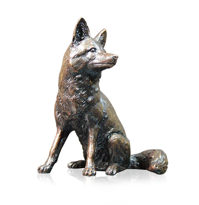 Art In Bronze Fox Sitting Figurine