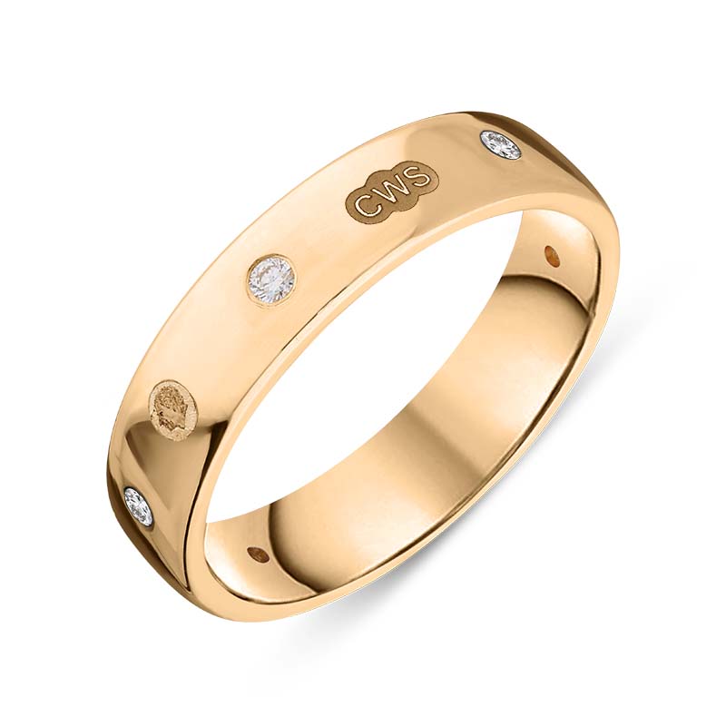 9ct Rose Gold 0.15ct Diamond King's Coronation Hallmark 5mm Ring - I
