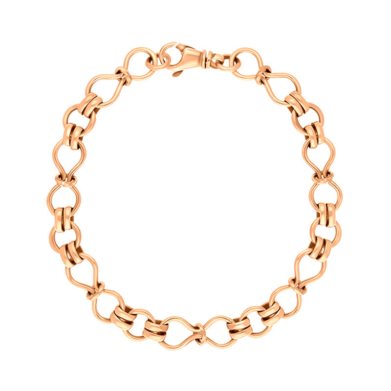 9ct Rose Gold Figure of Eight Bracelet