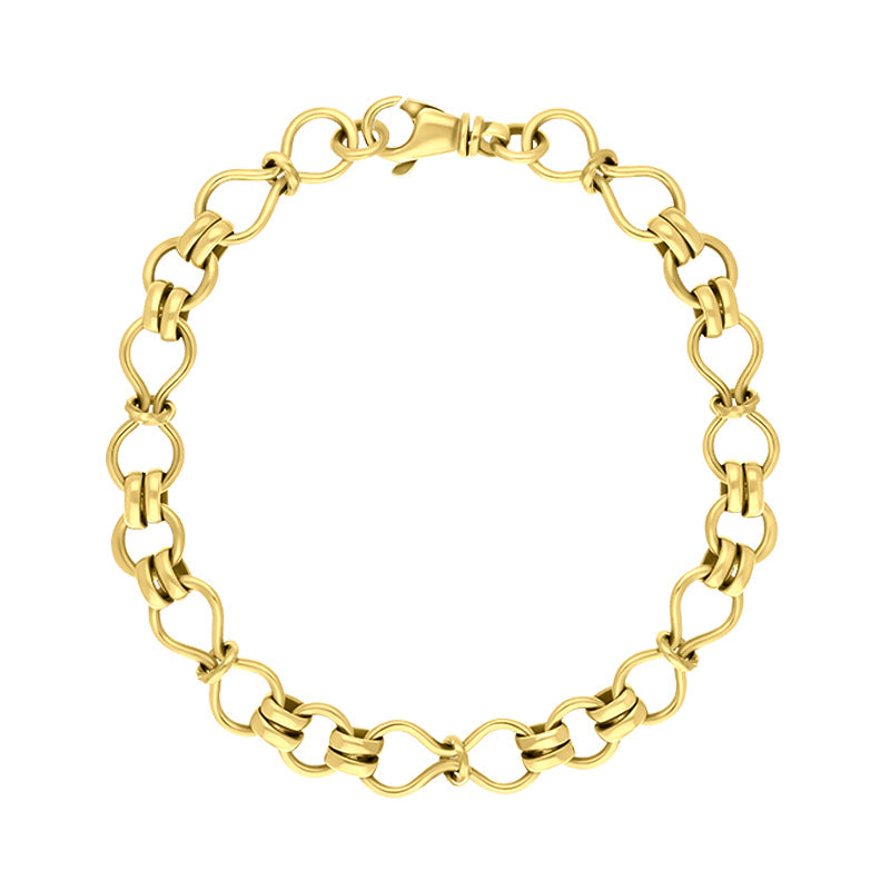 9ct Yellow Gold Figure of Eight Bracelet