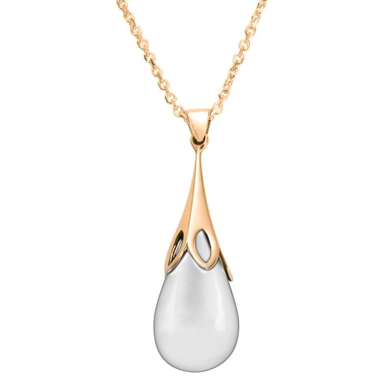 9ct Rose Gold Bauxite Small Tulip Necklace - Rose Gold