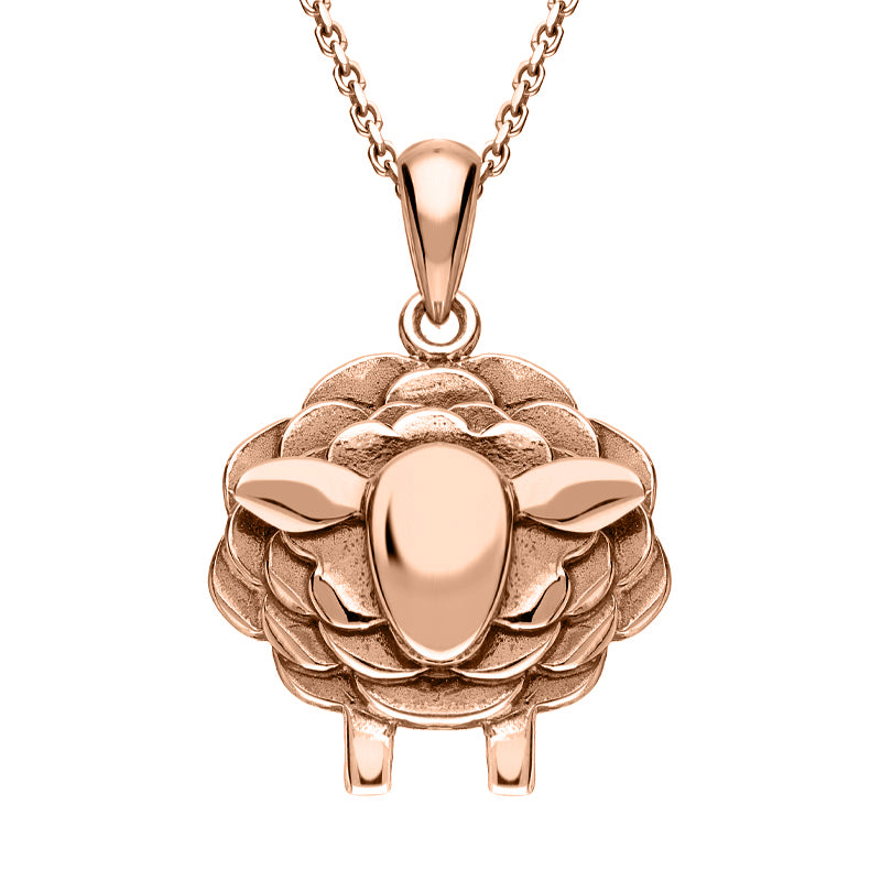 9ct Rose Gold Sheep Necklace