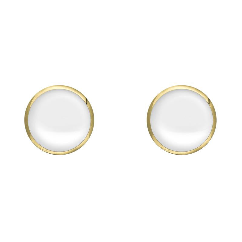 9ct Yellow Gold Bauxite 5mm Classic Small Round Stud Earrings