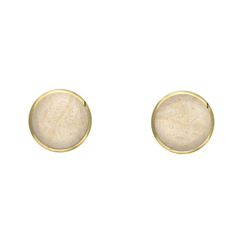 9ct Yellow Gold Coquina 4mm Classic Small Round Stud Earrings