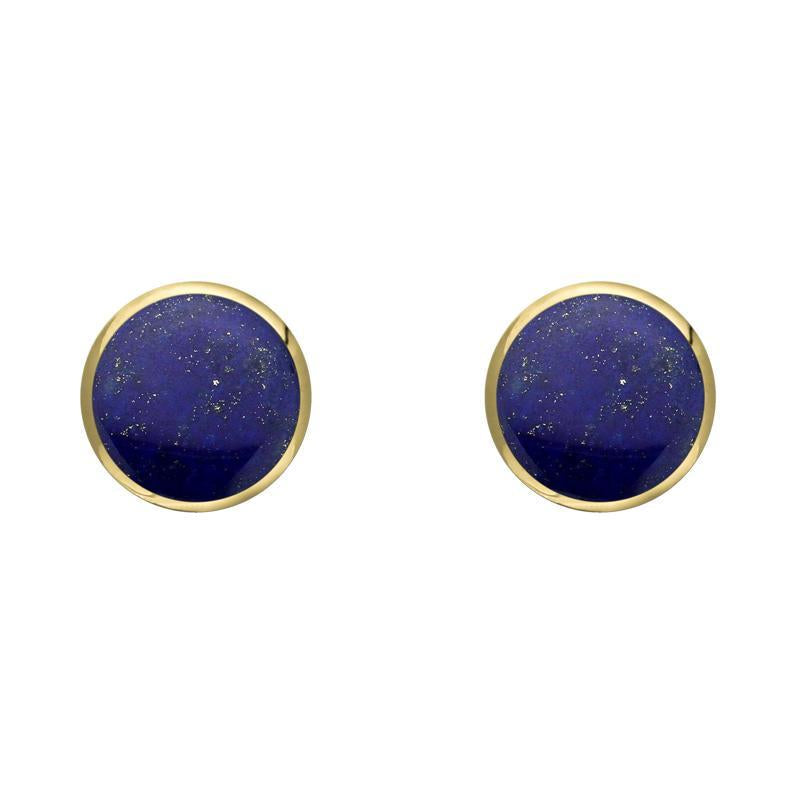 9ct Yellow Gold Lapis Lazuli 5mm Classic Small Round Stud Earrings