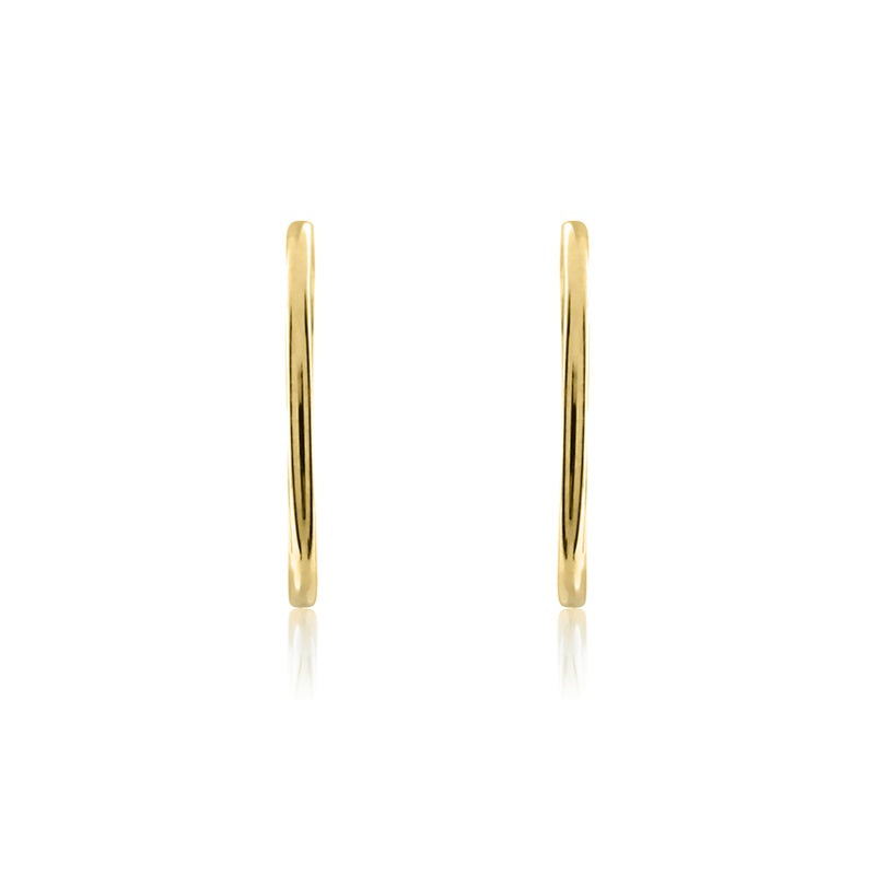 9ct Yellow Gold 23mm Sleeper Hoop Earrings