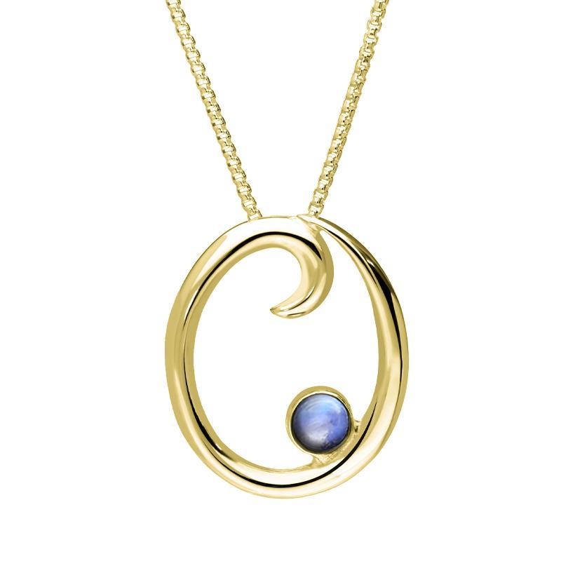 9ct Yellow Gold Moonstone Love Letters Initial O Necklace - Yellow Gold