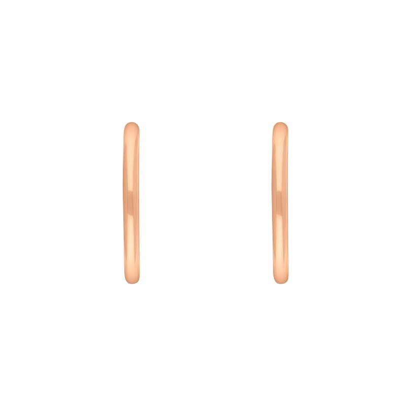 9ct Rose Gold 19mm Round Hoop Earrings - Gold