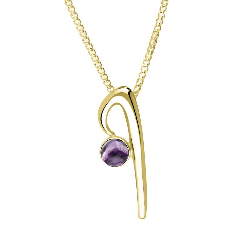 9ct Yellow Gold Blue John Love Letters Initial I Necklace - Yellow Gold
