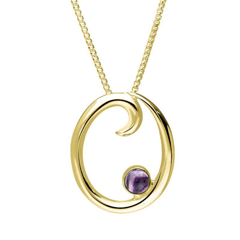 9ct Yellow Gold Blue John Love Letters Initial O Necklace - Yellow Gold