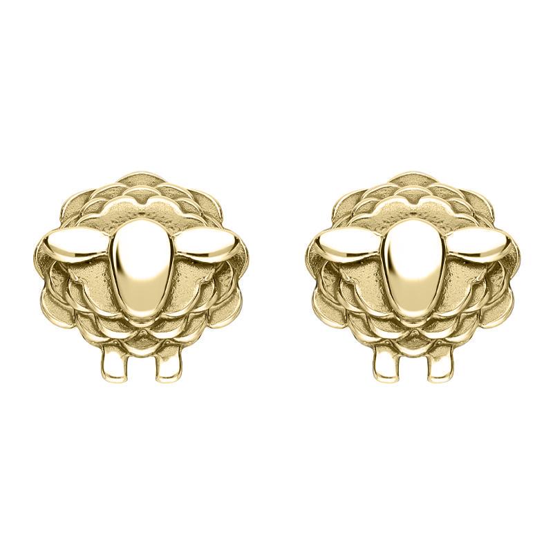 9ct Yellow Gold Sheep Stud Earrings