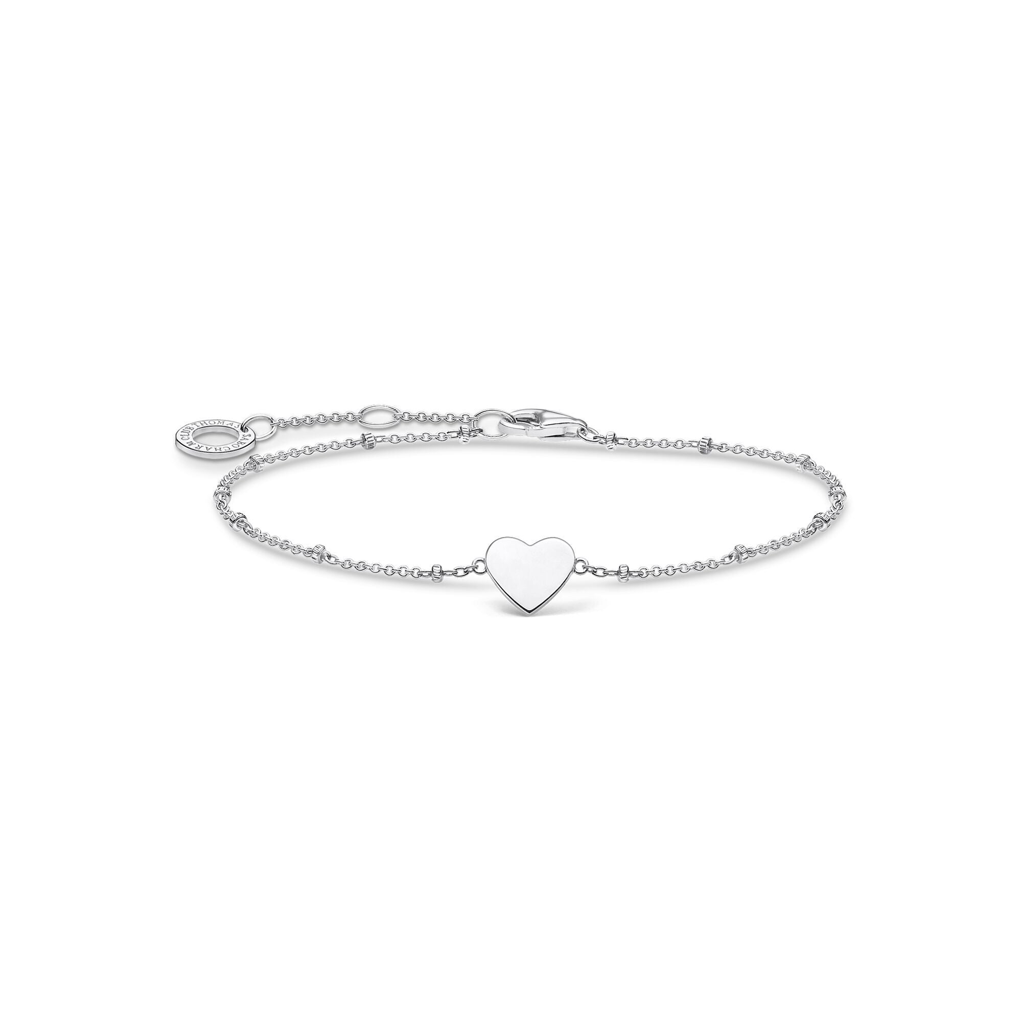 Thomas Sabo Charm Club Sterling Silver Dotted Heart Bracelet - Silver