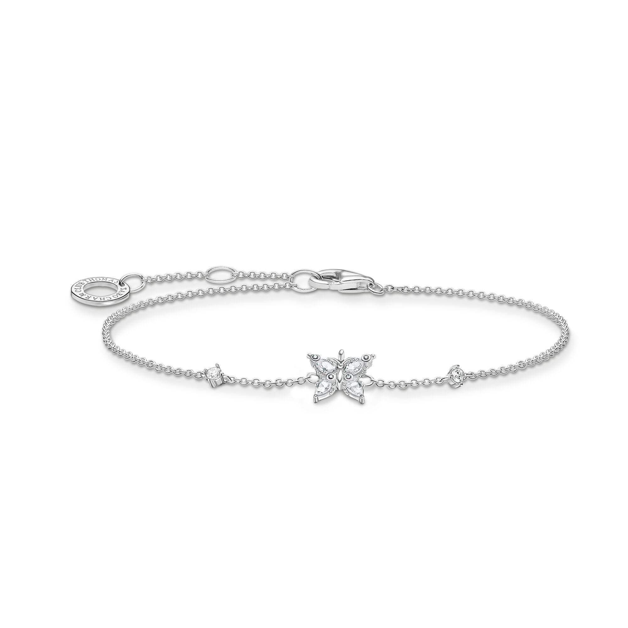 Thomas Sabo Charm Club Sterling Silver Butterfly Bracelet - Silver