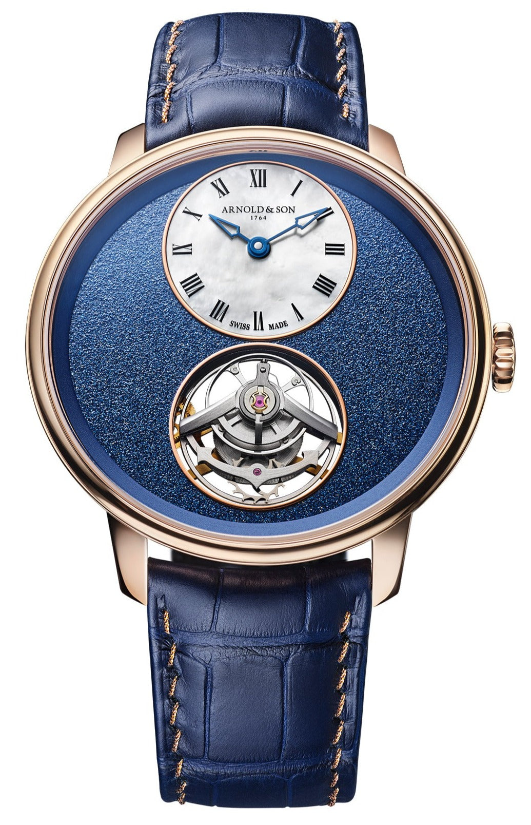 Arnold & Son Watch Ultrathin Tourbillon Red Gold Limited Edition - Blue
