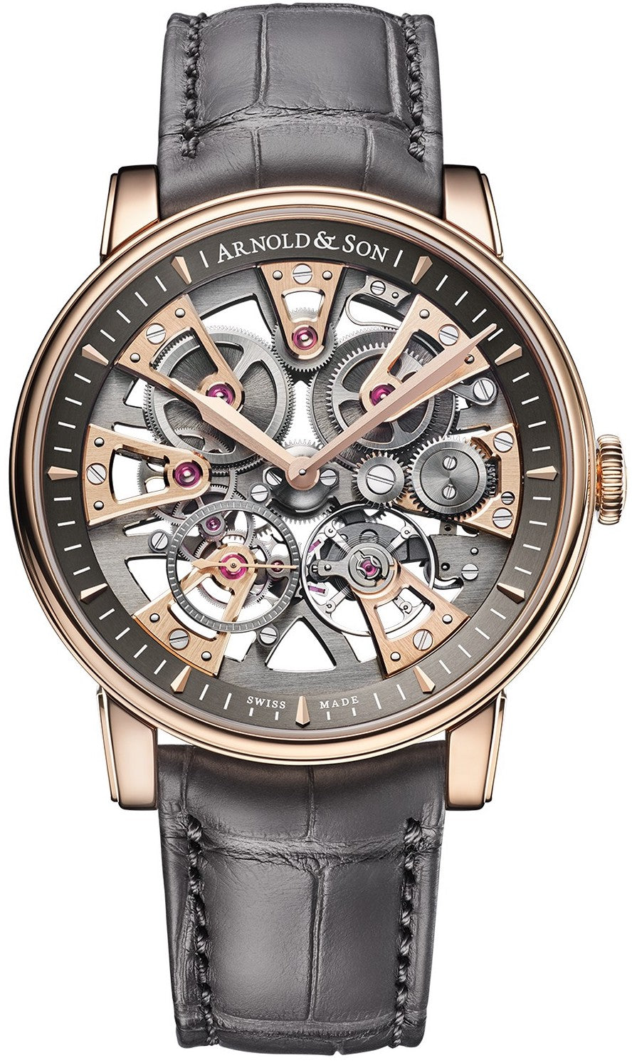 Arnold & Son Watch Nebula 41.5 Gold Limited Edition - Grey