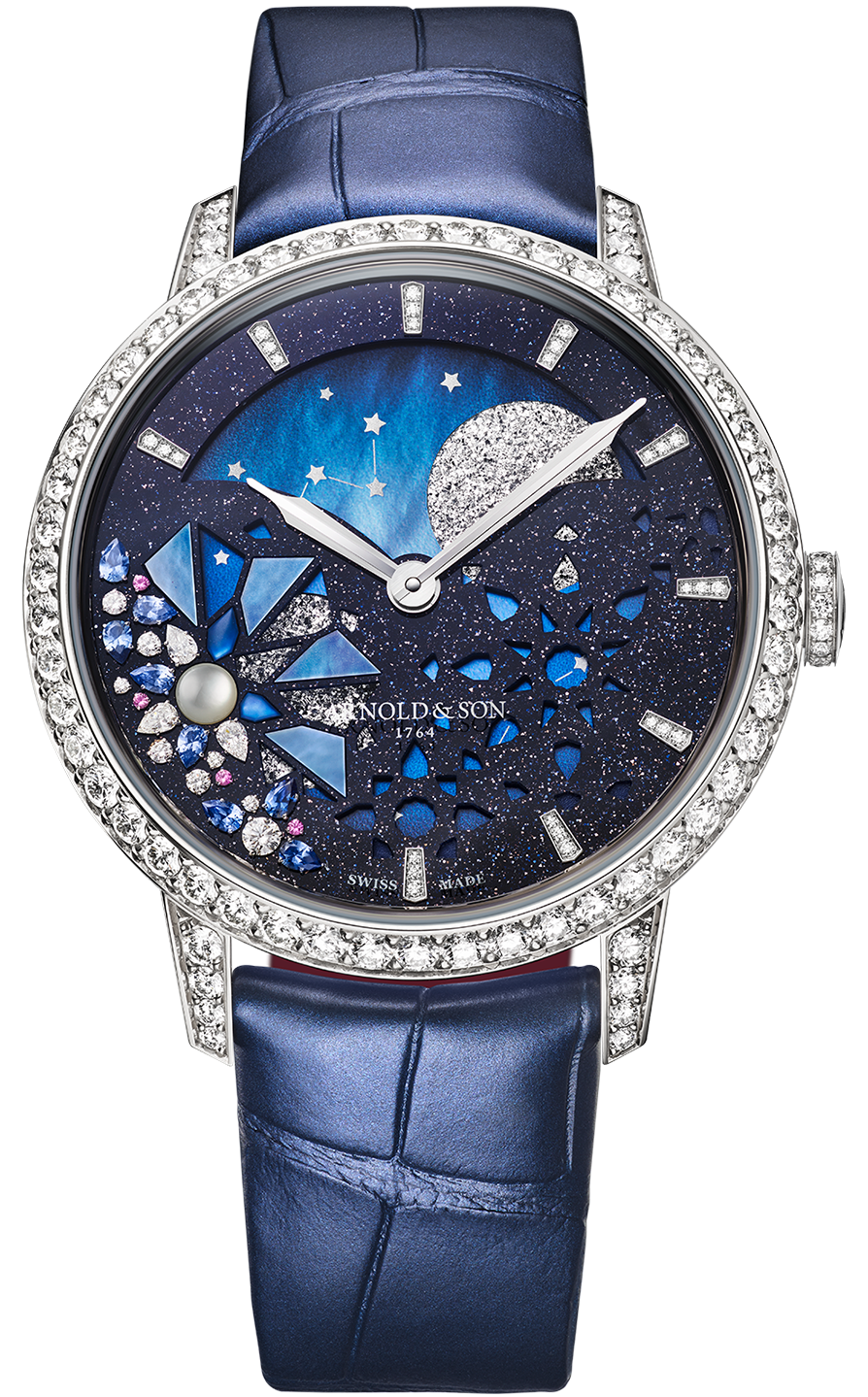Arnold & Son Watch Perpetual Moon 38 Eclipse I Limited Edition - Blue