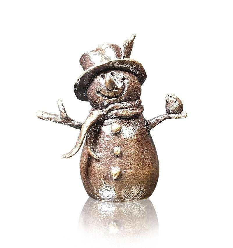 Art In Bronze Snowman Figurine