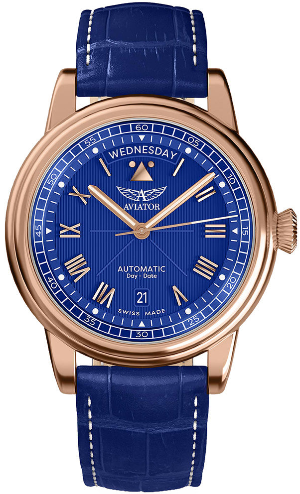 Aviator Watch Douglas Day Date 41 - Blue