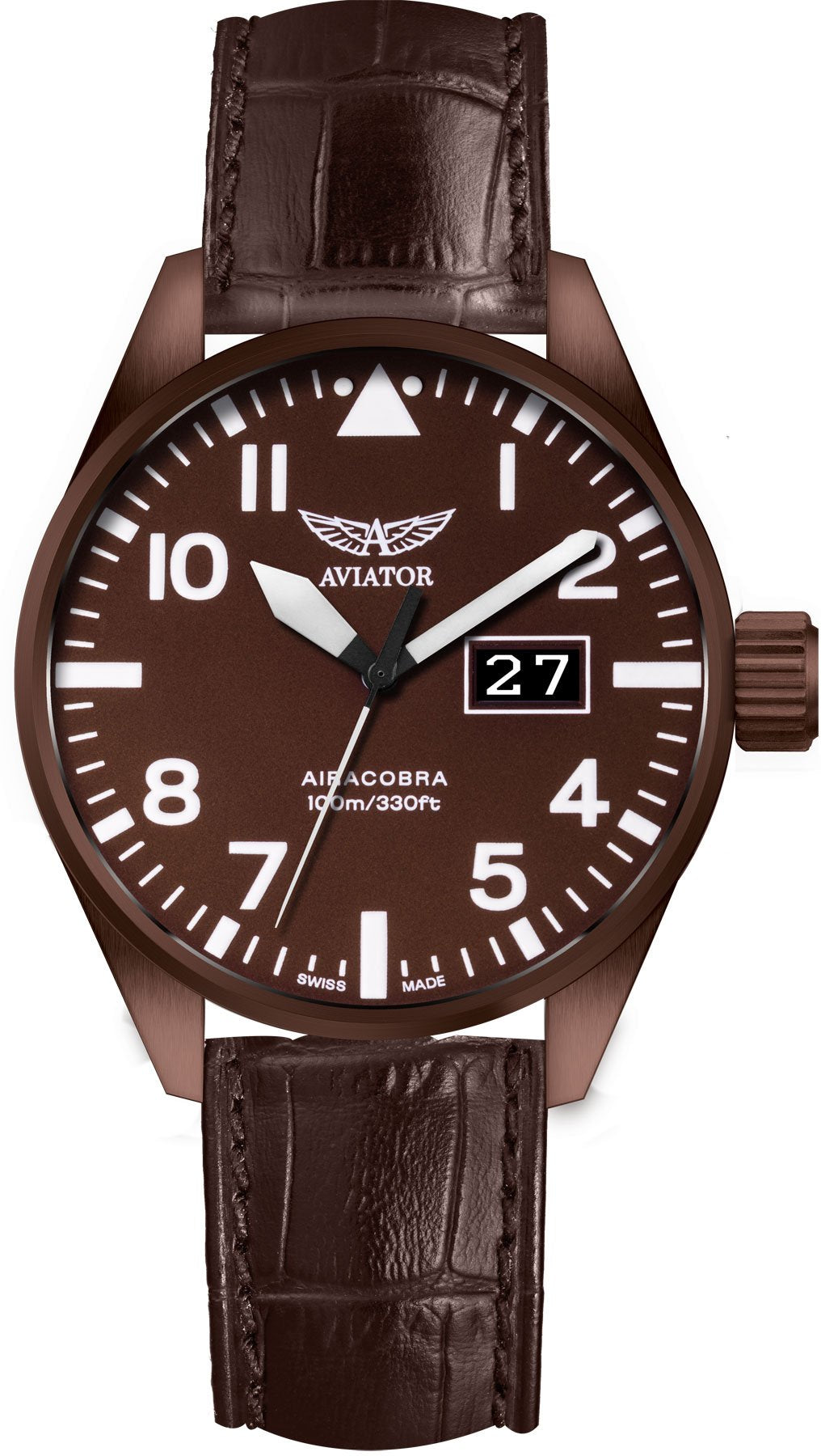 Aviator Watch Airacobra Mens - Brown