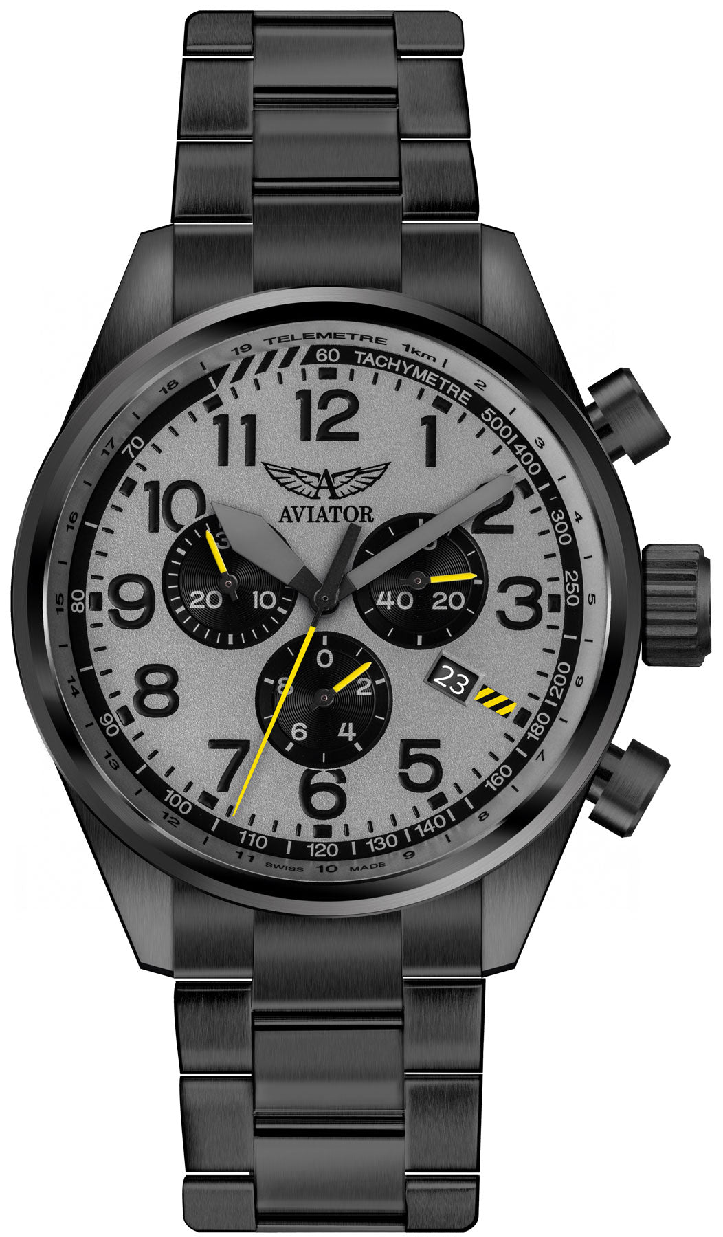 Aviator Watch Airacobra Mens - Silver