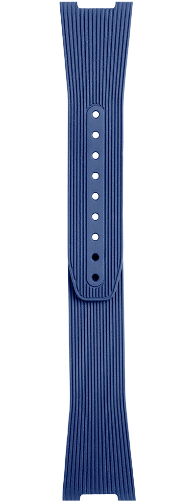 Bell & Ross Strap BR 05 Grooved Rubber Blue - Blue