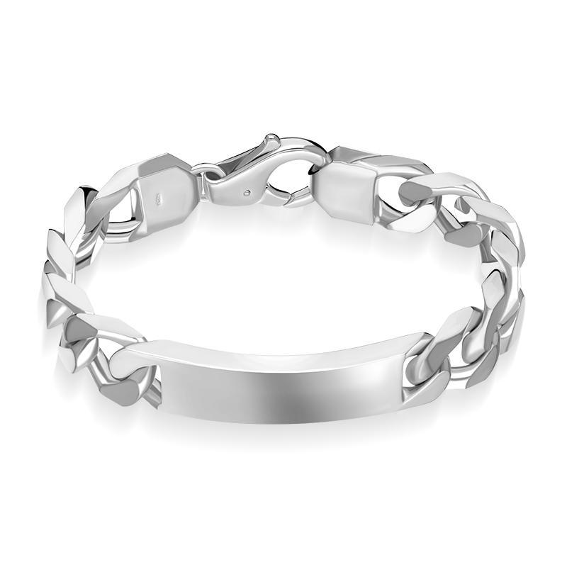 Sterling Silver Chunky Identity Bracelet