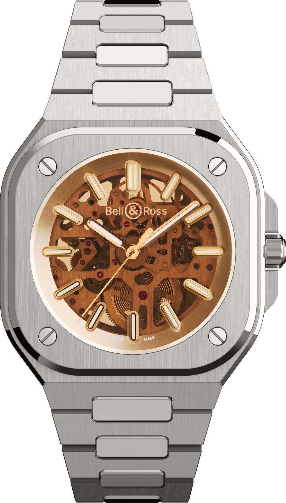 Bell & Ross Watch BR 05 Skeleton Golden Bracelet Limited Edition