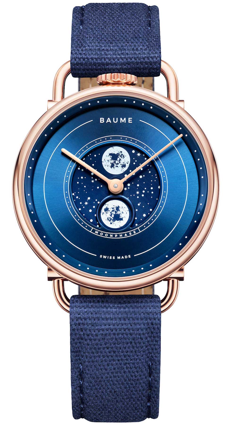 Baume Watch Quartz Moon Phase - Blue