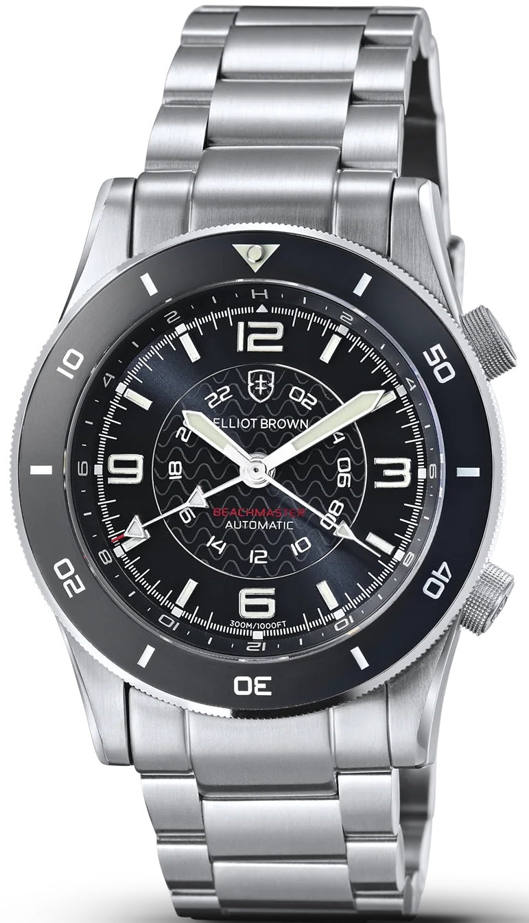 Elliot Brown Watch Beachmaster Black and Steel Limited Edition