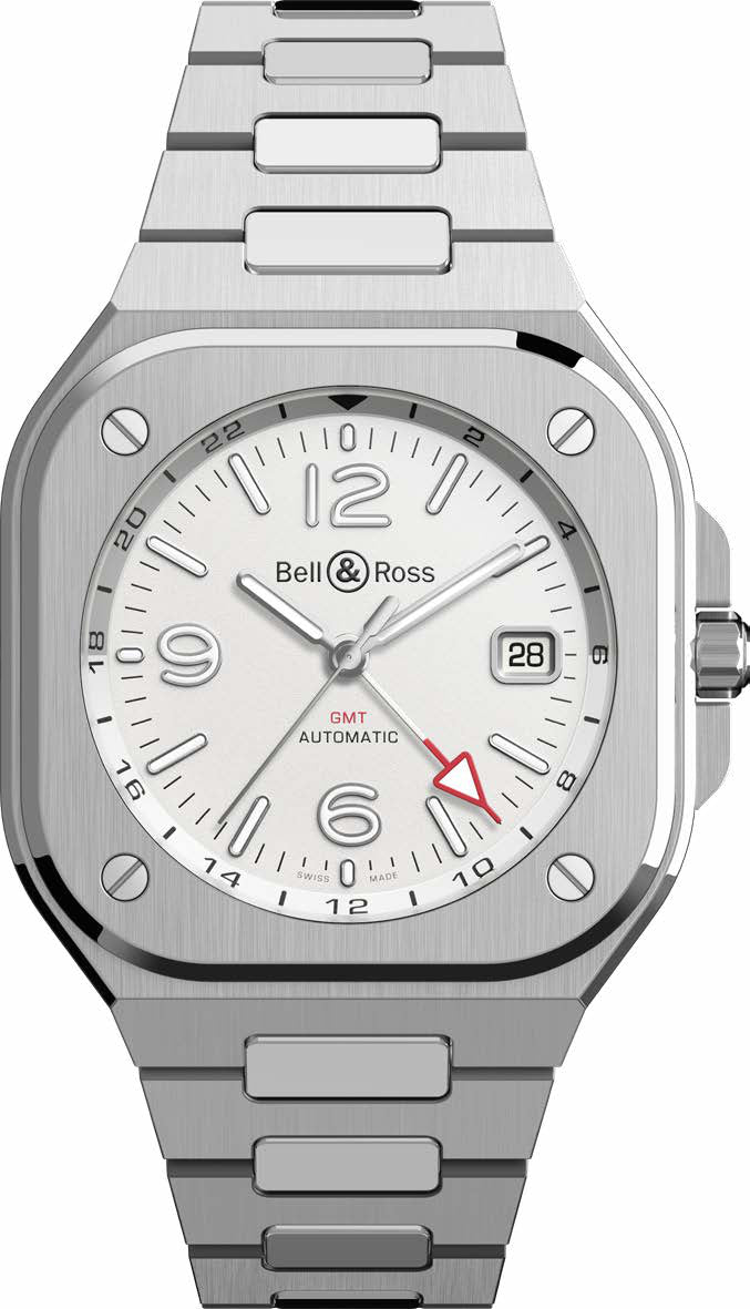 Bell & Ross Watch BR 05 GMT White Bracelet