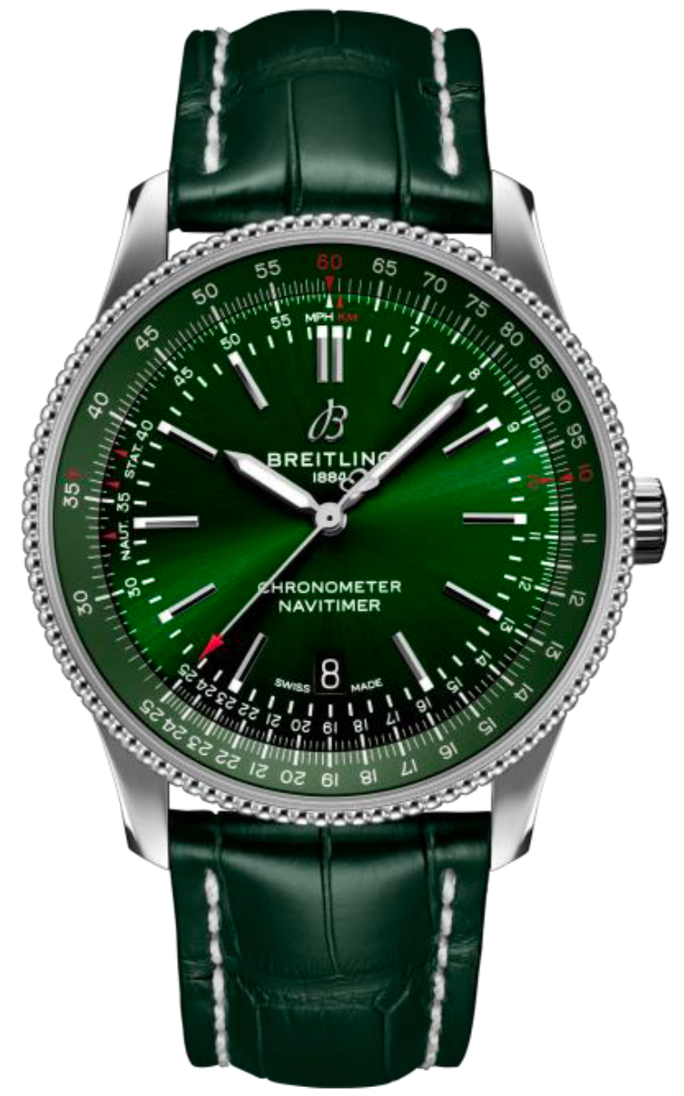 Breitling Watch Navitimer 1 Automatic 41 Green Croc Folding Clasp
