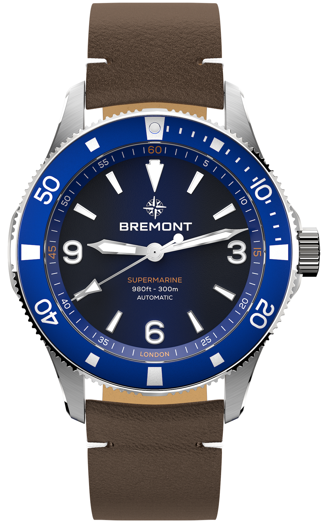 Bremont Watch Supermarine 300M Blue Leather