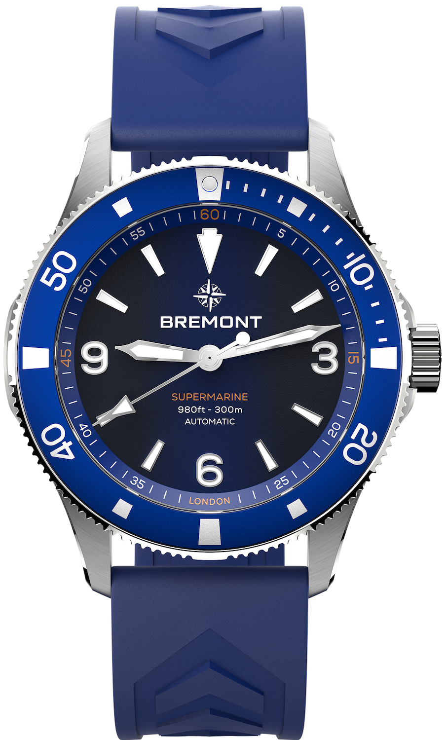 Bremont Watch Supermarine 300M Blue Rubber