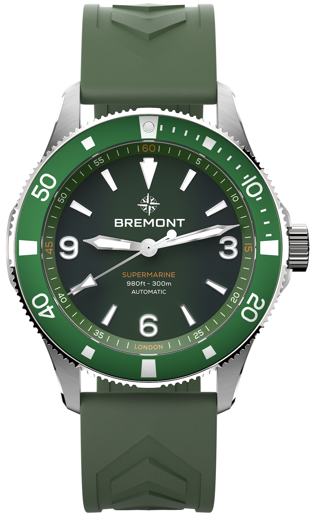 Bremont Watch Supermarine 300M Green Rubber