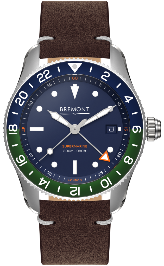 Bremont Watch Supermarine S302 GMT Blue Leather