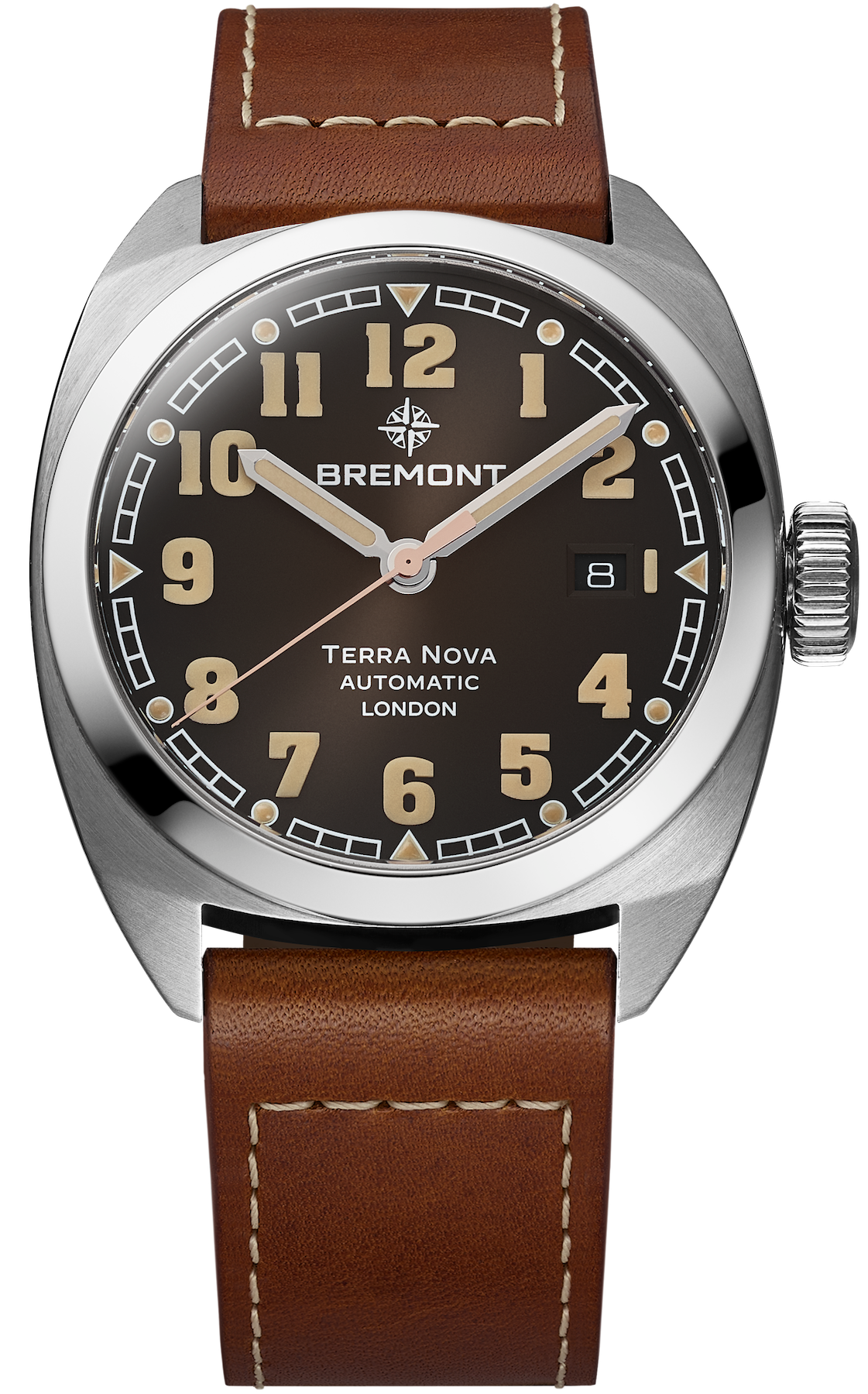 Bremont Watch Terra Nova 40.5 Date Black Leather