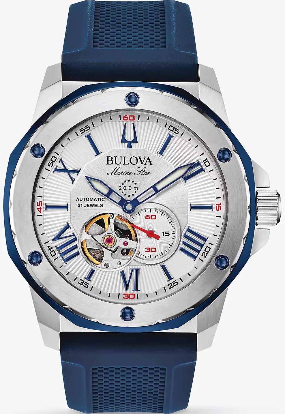 Bulova Watch Marine Star Mens - Silver