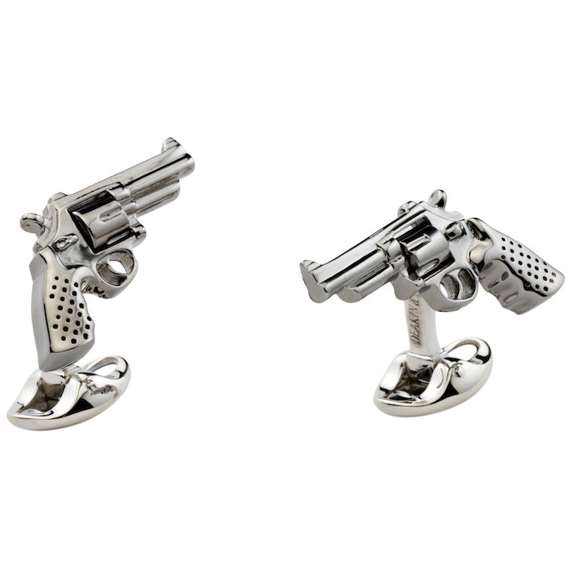 Deakin & Francis Cufflinks Revolver Gun - Silver